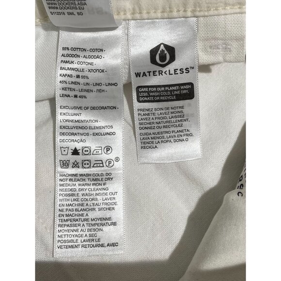 Dockers Womens Carpenter Pants High Straight Fit Linen Blend Size 33 - Picture 8 of 16